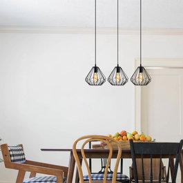 Opviq Diamond - 704-S1 Lámpara de araña negra ajustable